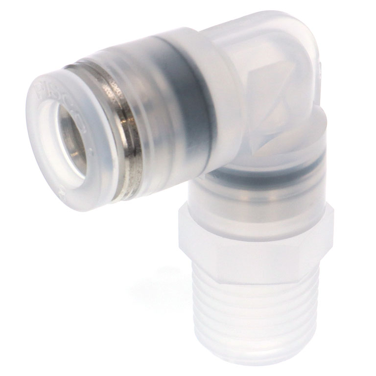 Alternative view of Đầu Nối Nhanh Khí Nén Dạng Cong 90° Ren Ngoài Pisco PPL8-02-TP