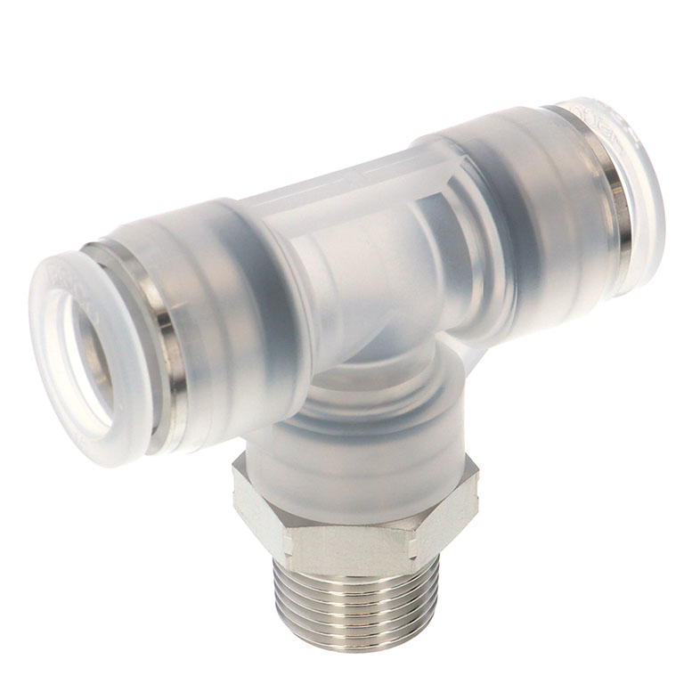 Alternative view of Đầu Nối Nhanh Khí Nén Dạng Chữ T Ren Ngoài Pisco PPB1/2-03SUS-HN