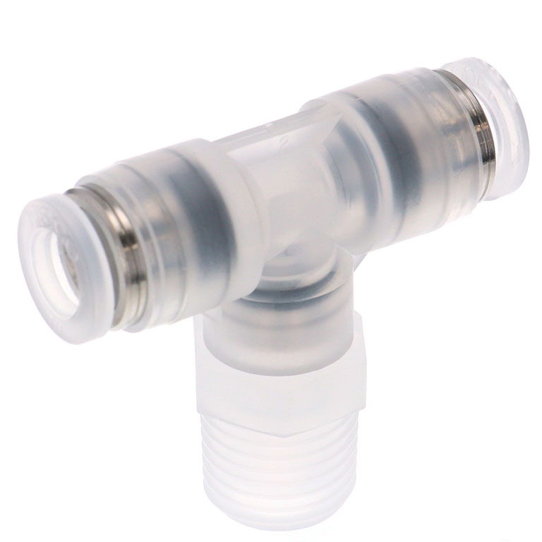 Alternative view of Đầu Nối Nhanh Khí Nén Dạng Chữ T Ren Ngoài Pisco PPB1/4-02