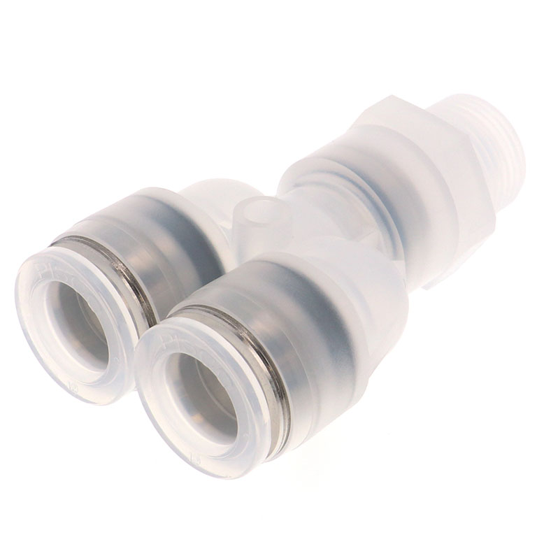 Alternative view of Đầu Nối Nhanh Khí Nén Dạng Chữ Y Ren Ngoài Pisco PPX12-02-UC