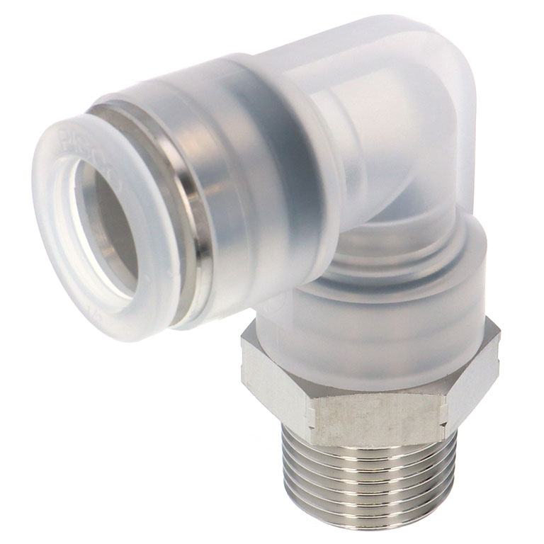 Alternative view of Đầu Nối Nhanh Khí Nén Dạng Cong 90° Ren Ngoài Pisco PPL1/2-03SUS-S