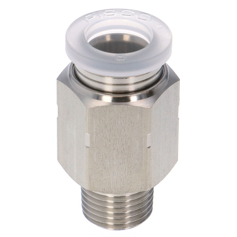 Alternative view of Đầu Nối Nhanh Khí Nén Dạng Thẳng Thân Lục Giác Ren Ngoài Pisco PPC8-01SUS-S-UC
