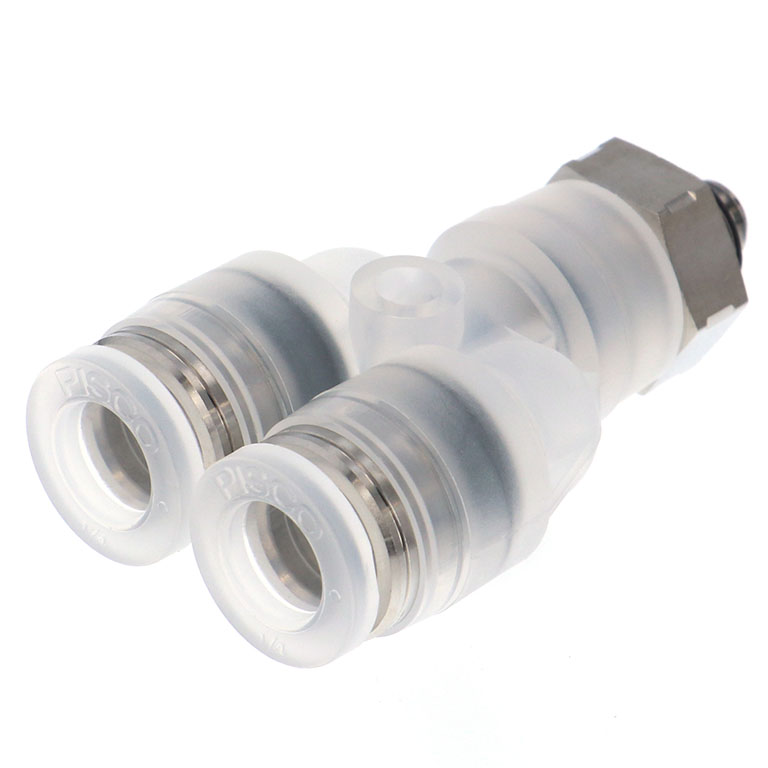 Alternative view of Đầu Nối Nhanh Khí Nén Dạng Chữ Y Ren Ngoài Pisco PPX1/4-M5SUS