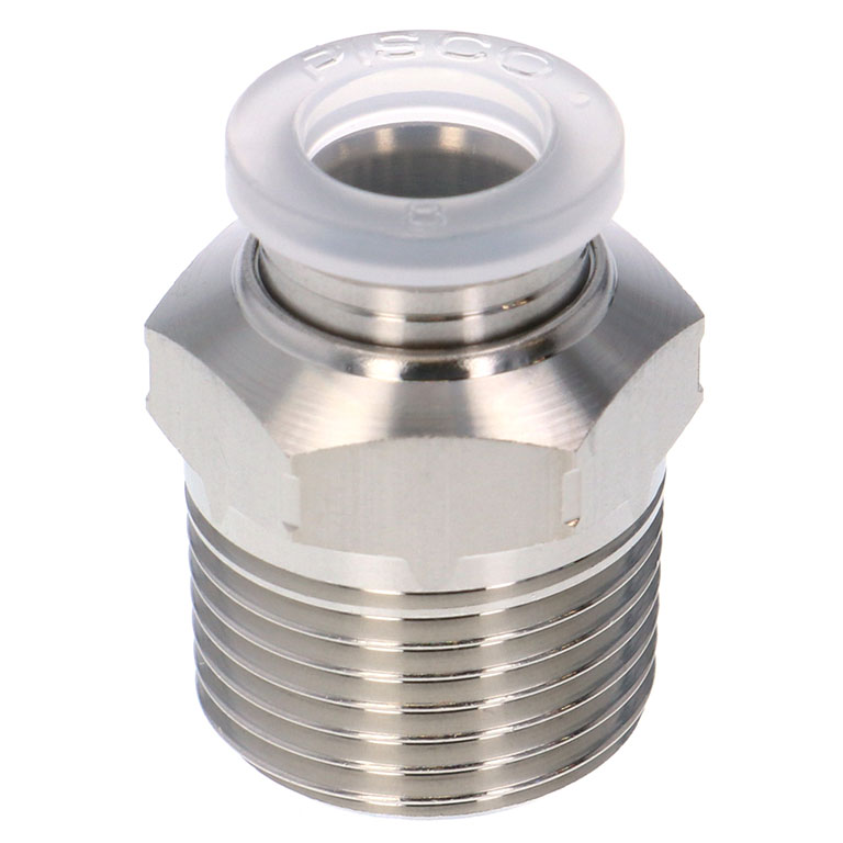 Alternative view of Đầu Nối Nhanh Khí Nén Dạng Thẳng Thân Lục Giác Ren Ngoài Pisco PPC8-03SUS-S