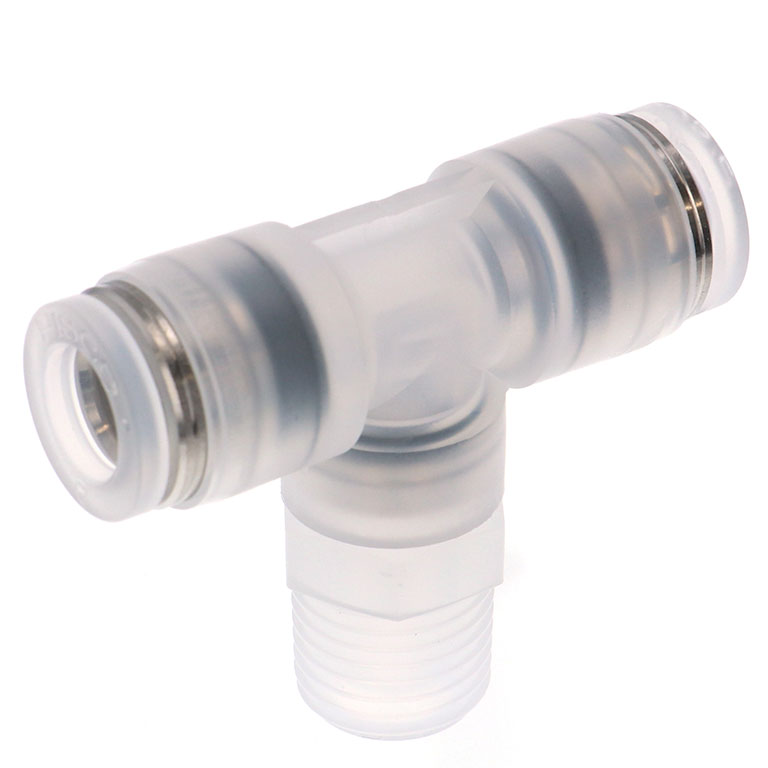 Alternative view of Đầu Nối Nhanh Khí Nén Dạng Chữ T Ren Ngoài Pisco PPB8-02-C