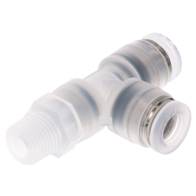 Alternative view of Đầu Nối Nhanh Khí Nén Dạng Chữ T Ren Ngoài Pisco PPD1/4-01-HN