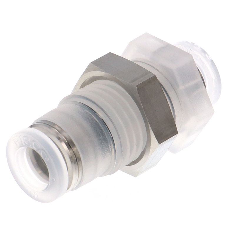 Alternative view of Đầu Nối Nhanh Khí Nén Dạng Thẳng Ren Ngoài Lắp Kẹp Vách Pisco PPMP1/4