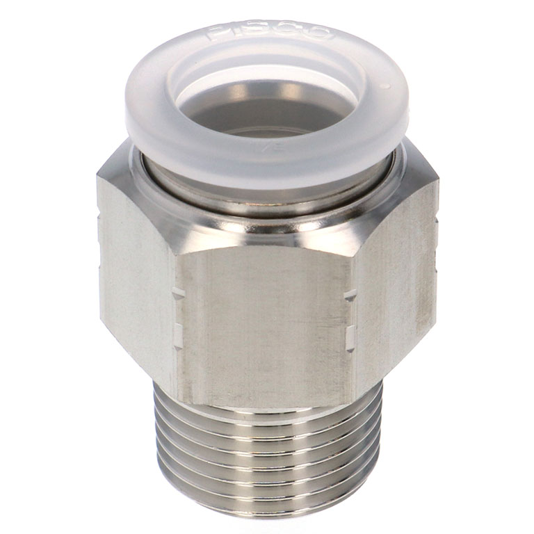 Alternative view of Đầu Nối Nhanh Khí Nén Dạng Thẳng Thân Lục Giác Ren Ngoài Pisco PPC1/2-03SUS
