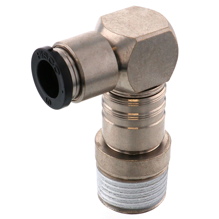 Bộ Đầu Nối Nhanh Ống Dẫn Điều Khiển Nhiệt Độ Khuôn Đúc Dạng Cong 90° Pisco AKL10-1004