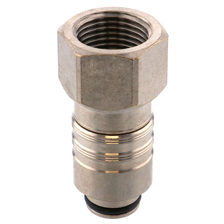 Thân Đầu Ngạnh Nối Ống Dẫn Điều Khiển Nhiệt Độ Khuôn Đúc Dạng Thẳng Ren Trong Pisco AKC10-03FP