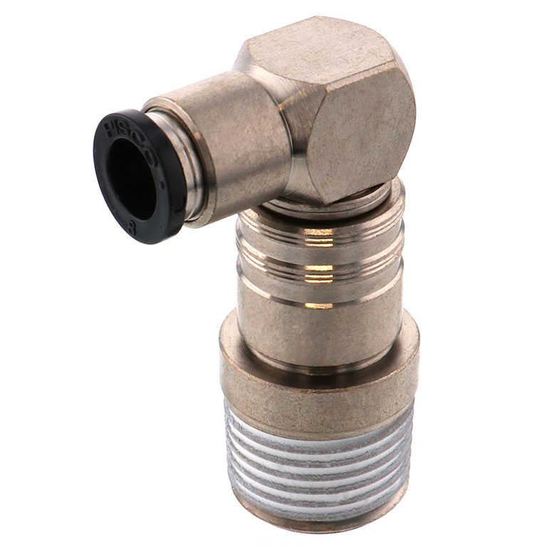 Bộ Đầu Nối Nhanh Ống Dẫn Điều Khiển Nhiệt Độ Khuôn Đúc Dạng Cong 90° Pisco AKL10-804