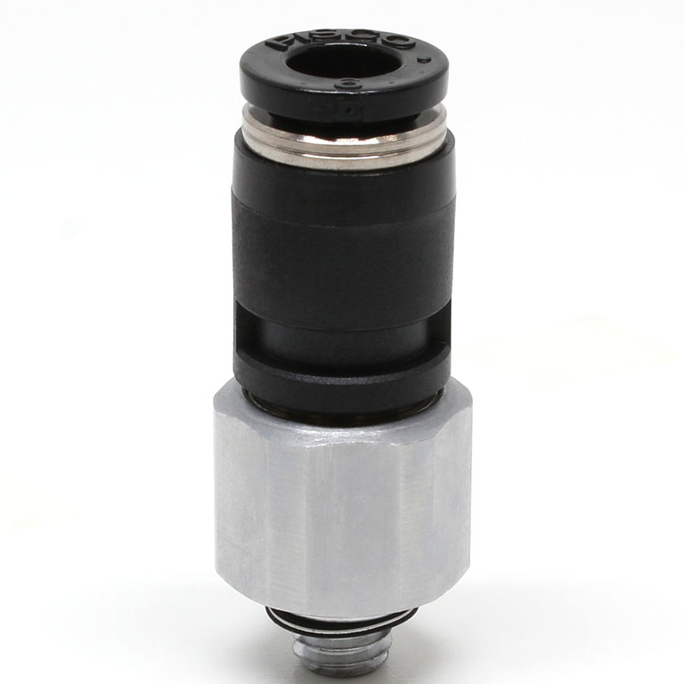 Alternative view of Đầu Nối Nhanh Khí Nén Dạng Thẳng Ren Ngoài Có Khớp Xoay Pisco RC6-M6
