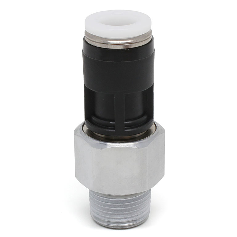 Alternative view of Đầu Nối Nhanh Khí Nén Dạng Thẳng Ren Ngoài Có Khớp Xoay Pisco RC3/8-03