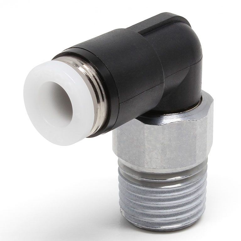 Alternative view of Đầu Nối Nhanh Khí Nén Dạng Cong 90° Ren Ngoài Có Khớp Xoay Pisco RL1/4-02