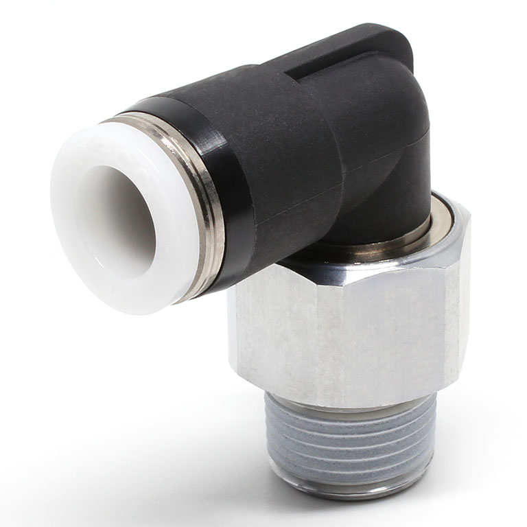 Alternative view of Đầu Nối Nhanh Khí Nén Dạng Cong 90° Ren Ngoài Có Khớp Xoay Pisco RL3/8-03