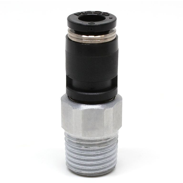 Alternative view of Đầu Nối Nhanh Khí Nén Dạng Thẳng Ren Ngoài Có Khớp Xoay Pisco RC6-02