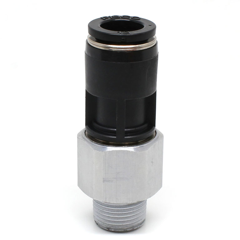 Alternative view of Đầu Nối Nhanh Khí Nén Dạng Thẳng Ren Ngoài Có Khớp Xoay Pisco RC12-03