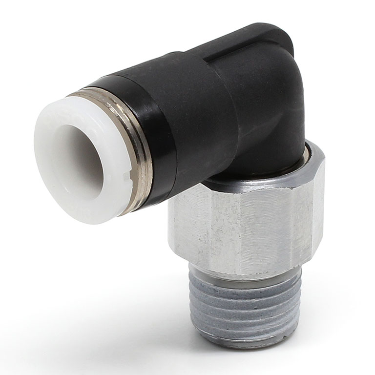 Alternative view of Đầu Nối Nhanh Khí Nén Dạng Cong 90° Ren Ngoài Có Khớp Xoay Pisco RL5/16-02