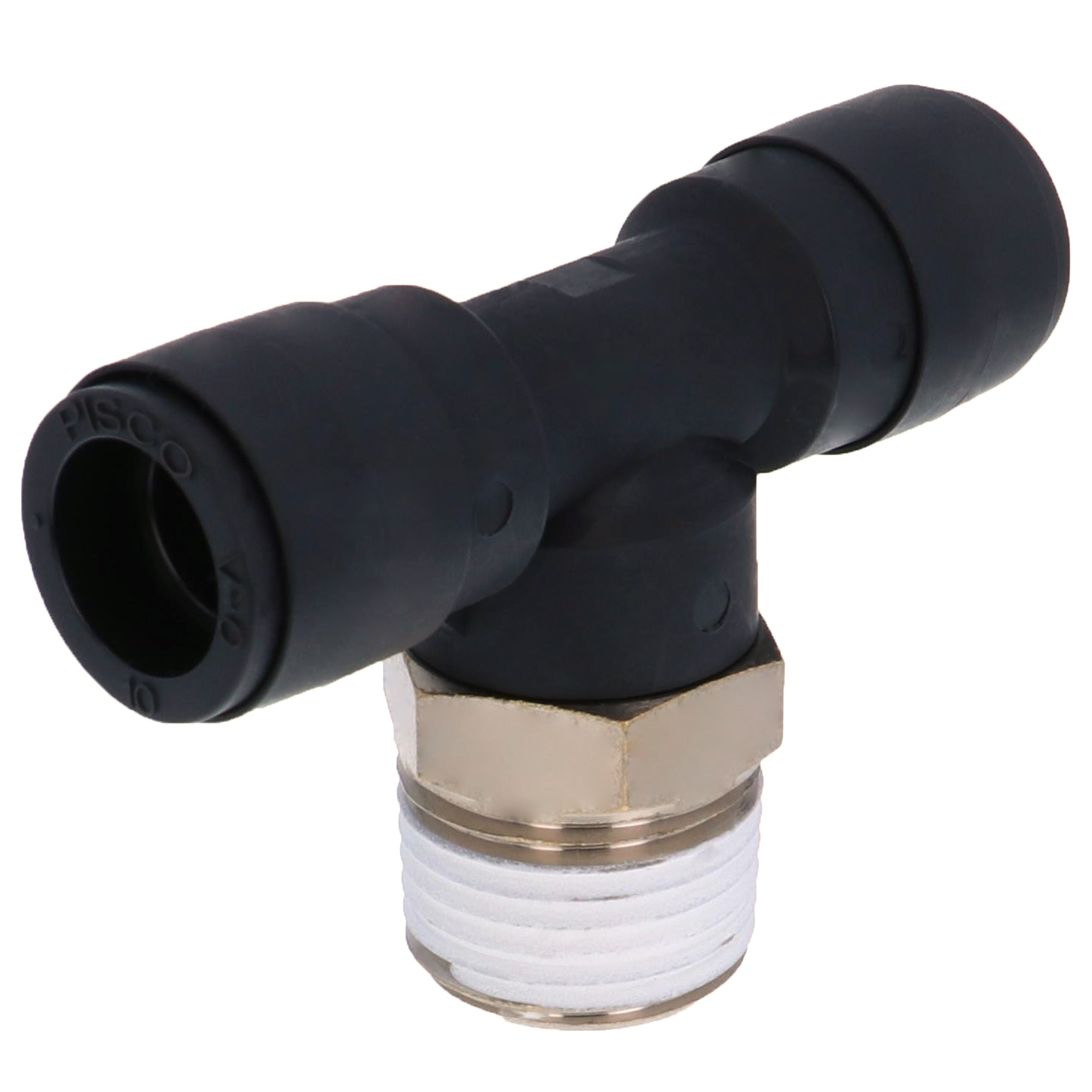 Alternative view of Đầu Nối Nhanh Khí Nén Dạng Chữ T Ren Ngoài Pisco PB10-04V-0