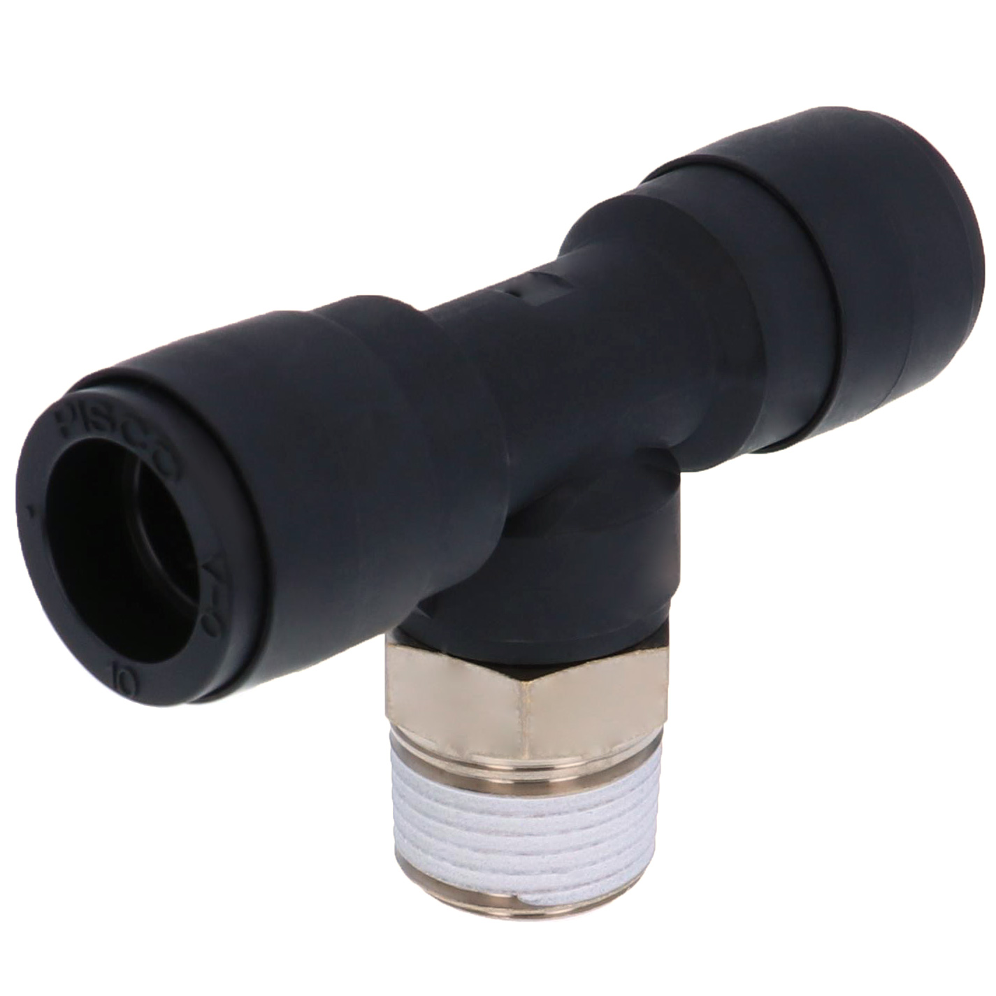 Alternative view of Đầu Nối Nhanh Khí Nén Dạng Chữ T Ren Ngoài Pisco PB10-03V-0