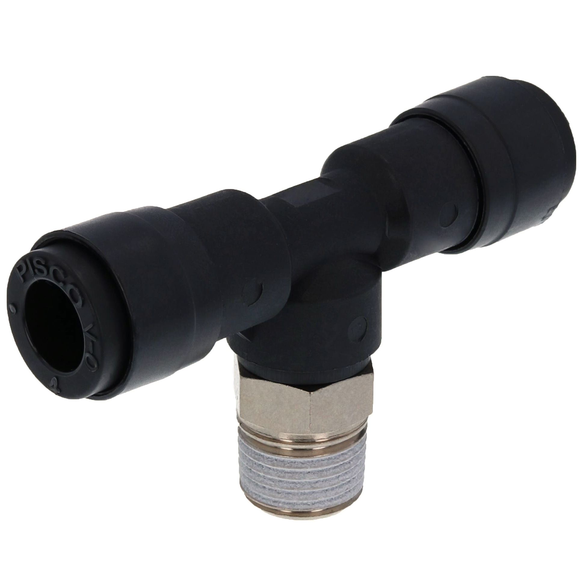 Alternative view of Đầu Nối Nhanh Khí Nén Dạng Chữ T Ren Ngoài Pisco PB4-01V-0