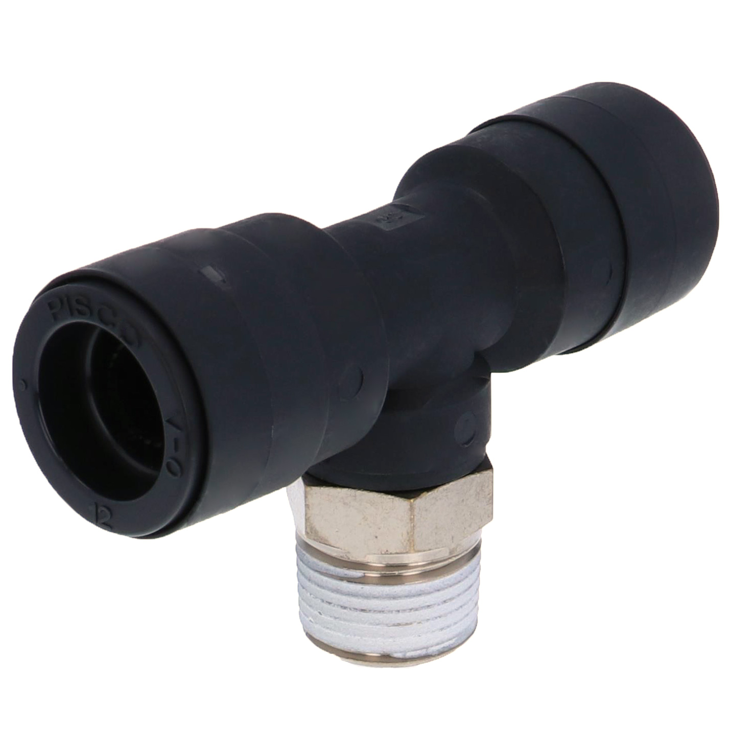 Alternative view of Đầu Nối Nhanh Khí Nén Dạng Chữ T Ren Ngoài Pisco PB12-03V-0