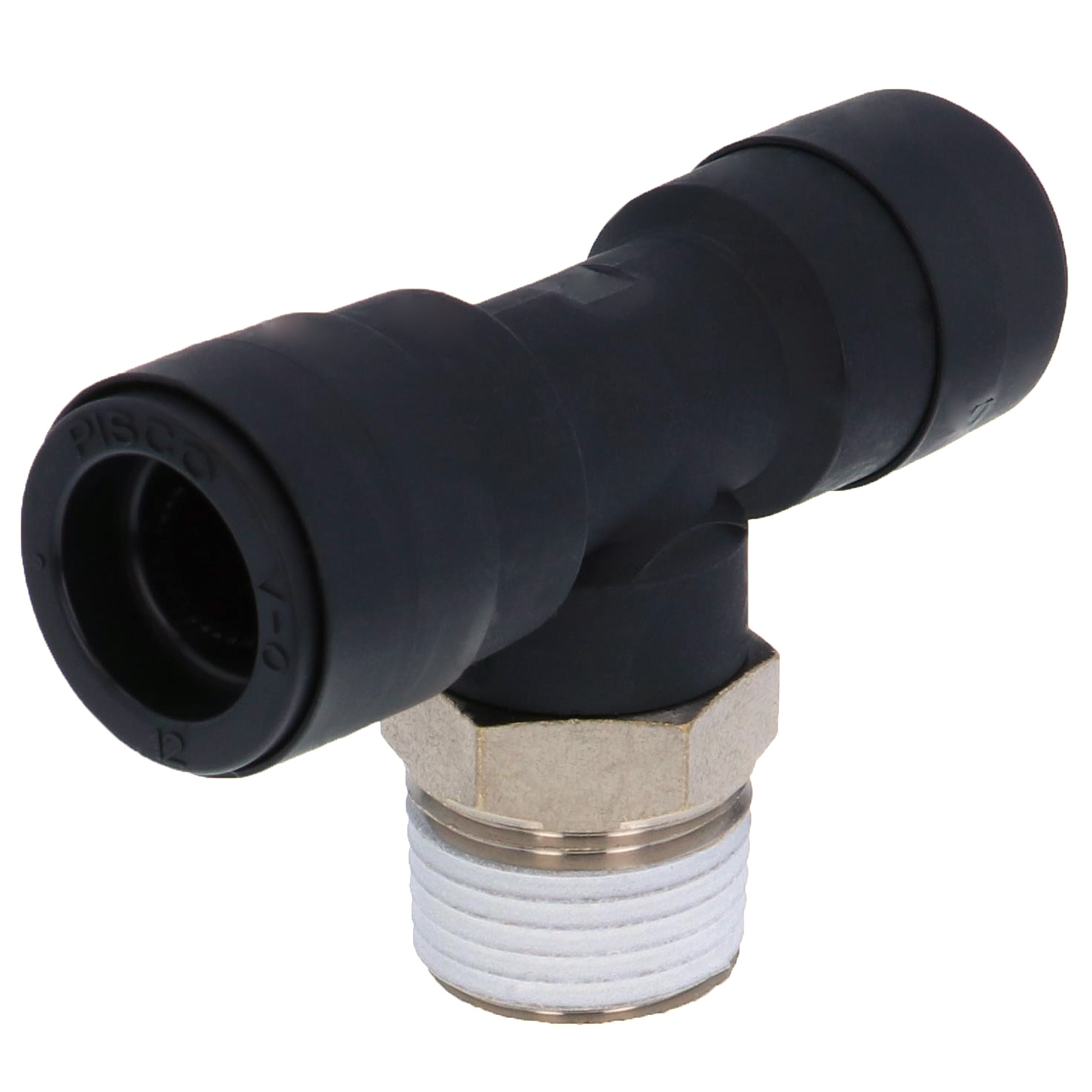 Alternative view of Đầu Nối Nhanh Khí Nén Dạng Chữ T Ren Ngoài Pisco PB12-04V-0
