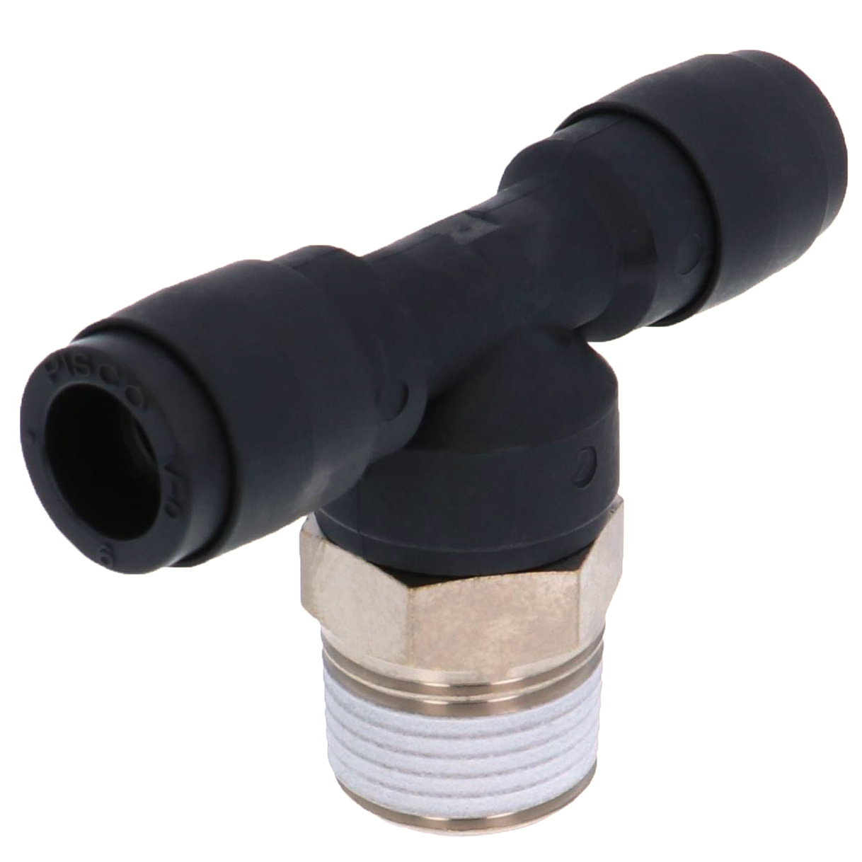 Alternative view of Đầu Nối Nhanh Khí Nén Dạng Chữ T Ren Ngoài Pisco PB6-03V-0