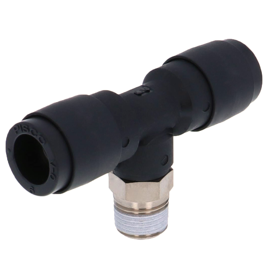 Alternative view of Đầu Nối Nhanh Khí Nén Dạng Chữ T Ren Ngoài Pisco PB6-01V-0