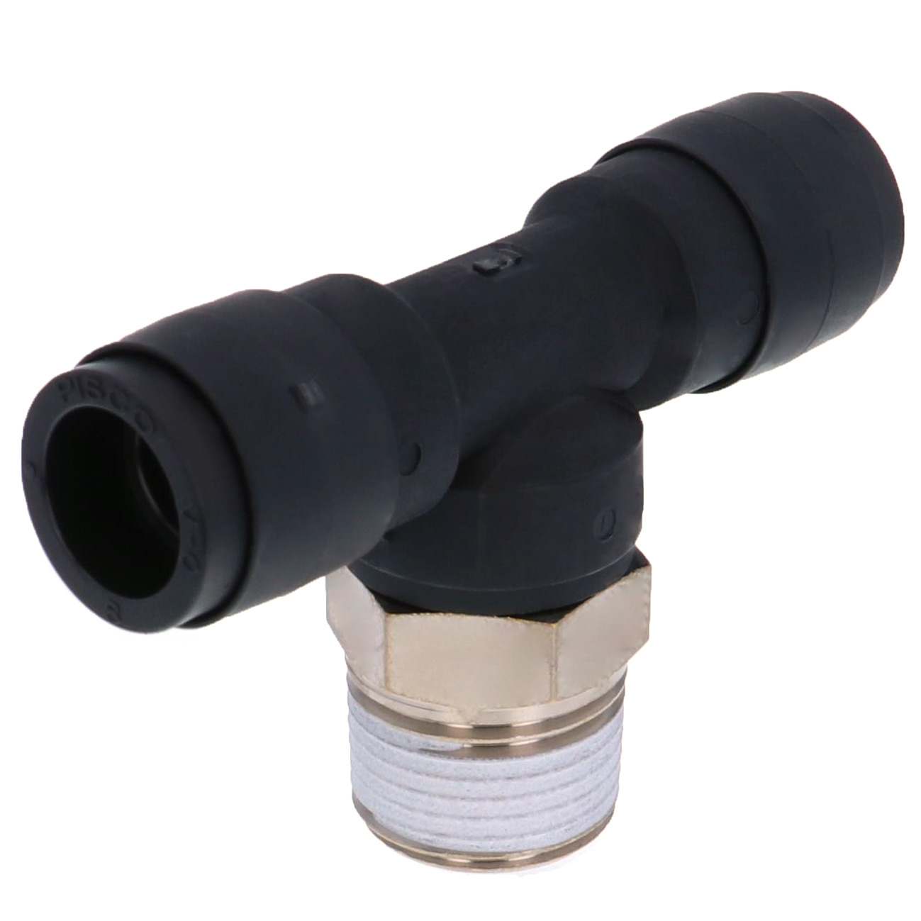 Alternative view of Đầu Nối Nhanh Khí Nén Dạng Chữ T Ren Ngoài Pisco PB8-03V-0