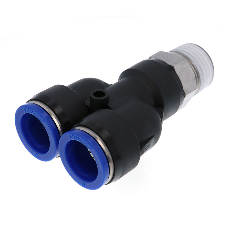Alternative view of Đầu Nối Nhanh Khí Nén Dạng Chữ Y Ren Ngoài Pisco SPX16-04