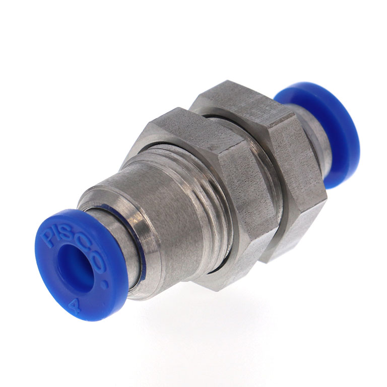 Alternative view of Đầu Nối Nhanh Khí Nén Dạng Thẳng Ren Ngoài Lắp Kẹp Vách Pisco SPM4
