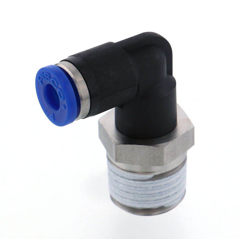 Alternative view of Đầu Nối Nhanh Khí Nén Dạng Cong 90° Ren Ngoài Pisco SPL4-02-UC