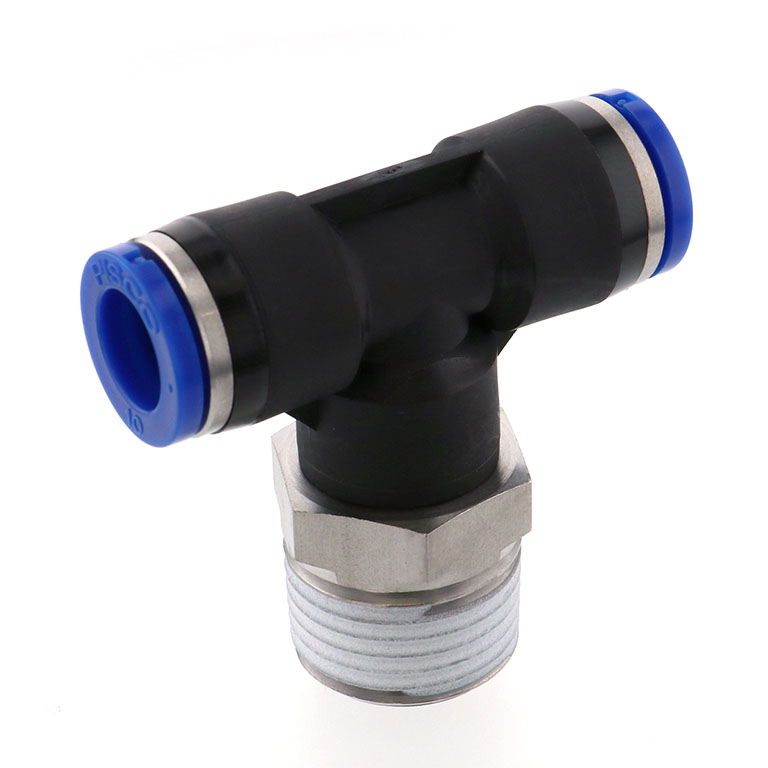 Alternative view of Đầu Nối Nhanh Khí Nén Dạng Chữ T Ren Ngoài Pisco SPB10-04