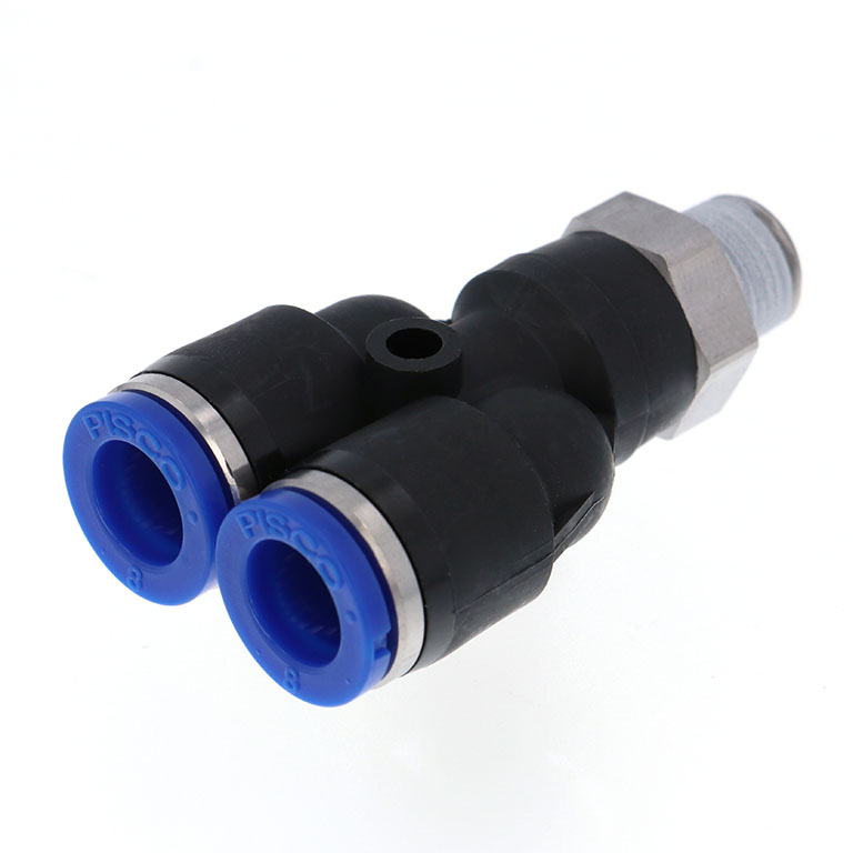 Alternative view of Đầu Nối Nhanh Khí Nén Dạng Chữ Y Ren Ngoài Pisco SPX8-01