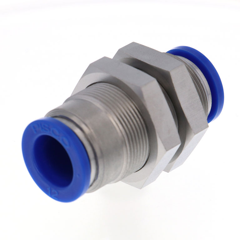 Alternative view of Đầu Nối Nhanh Khí Nén Dạng Thẳng Ren Ngoài Lắp Kẹp Vách Pisco SPM12