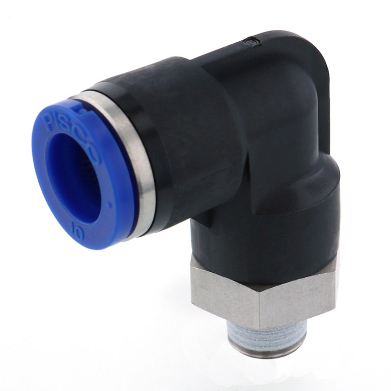 Alternative view of Đầu Nối Nhanh Khí Nén Dạng Cong 90° Ren Ngoài Pisco SPL10-01