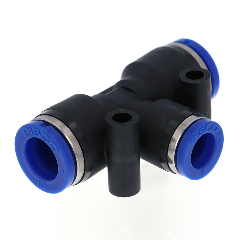 Alternative view of Đầu Nối Nhanh Khí Nén Chữ T Dạng Nối Giảm Pisco SPEG10-8