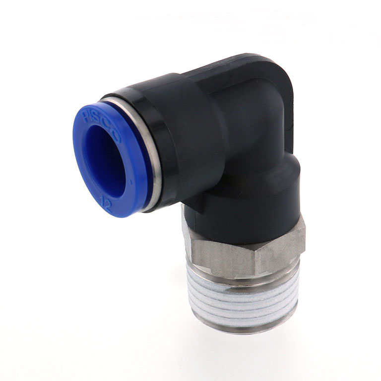Alternative view of Đầu Nối Nhanh Khí Nén Dạng Cong 90° Ren Ngoài Pisco SPL12-04