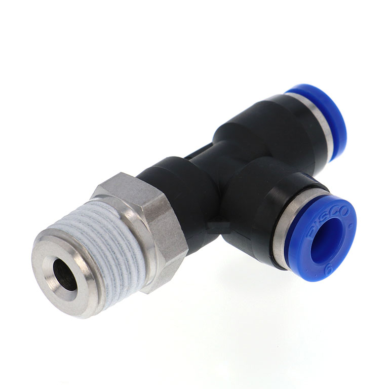 Alternative view of Đầu Nối Nhanh Khí Nén Dạng Chữ T Ren Ngoài Pisco SPD6-02