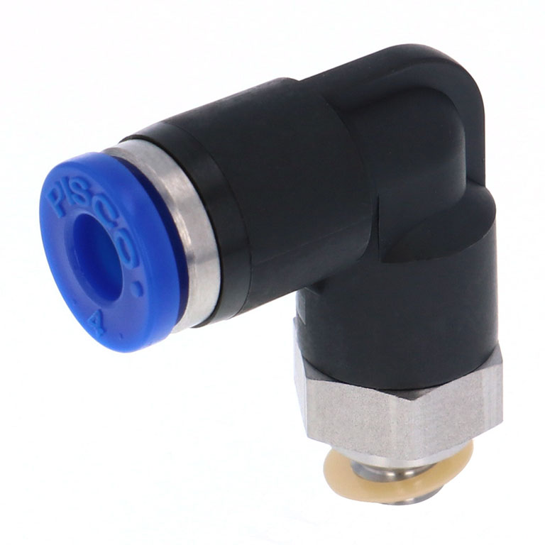 Alternative view of Đầu Nối Nhanh Khí Nén Dạng Cong 90° Ren Ngoài Pisco SPL4-M5-UC