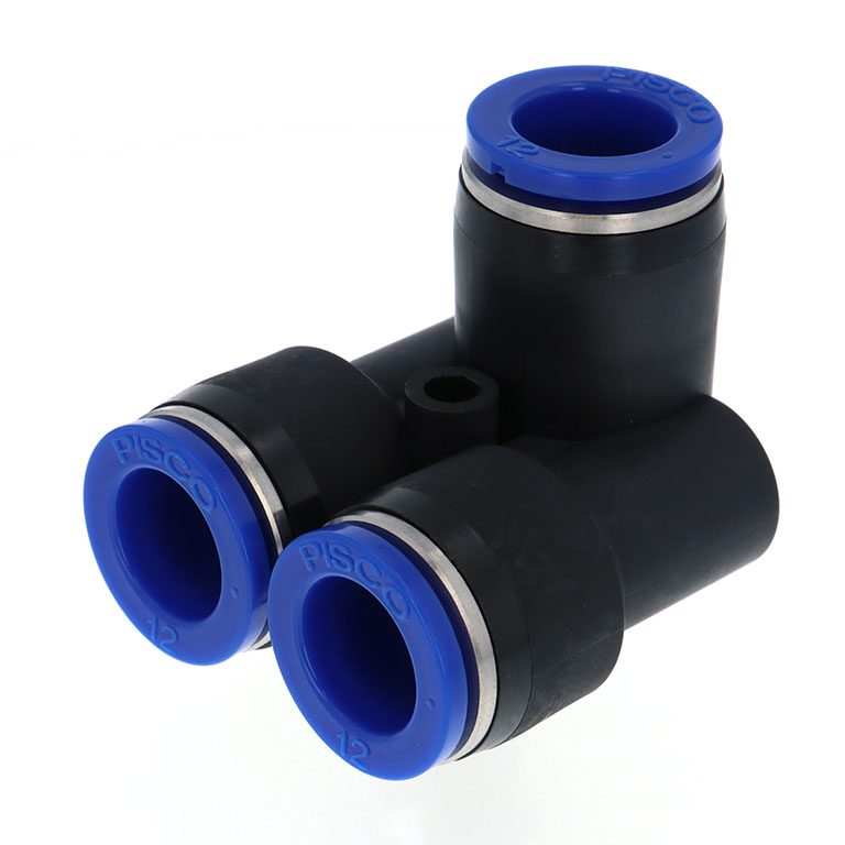 Alternative view of Đầu Nối Nhanh Khí Nén Ba Ngã Cong 90° Pisco SPAU12