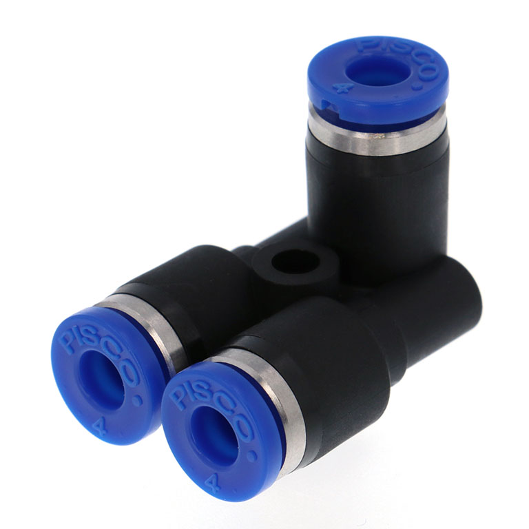 Alternative view of Đầu Nối Nhanh Khí Nén Ba Ngã Cong 90° Pisco SPAU4