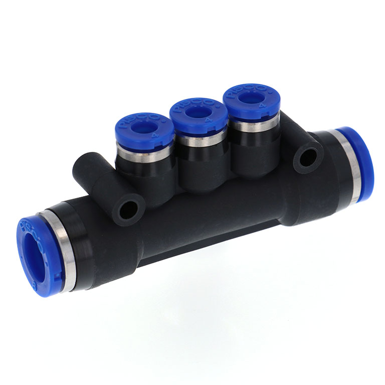 Alternative view of Đầu Nối Nhanh Khí Nén Chữ T 5 Ngã Dạng Nối Giảm Pisco SPKG8-4