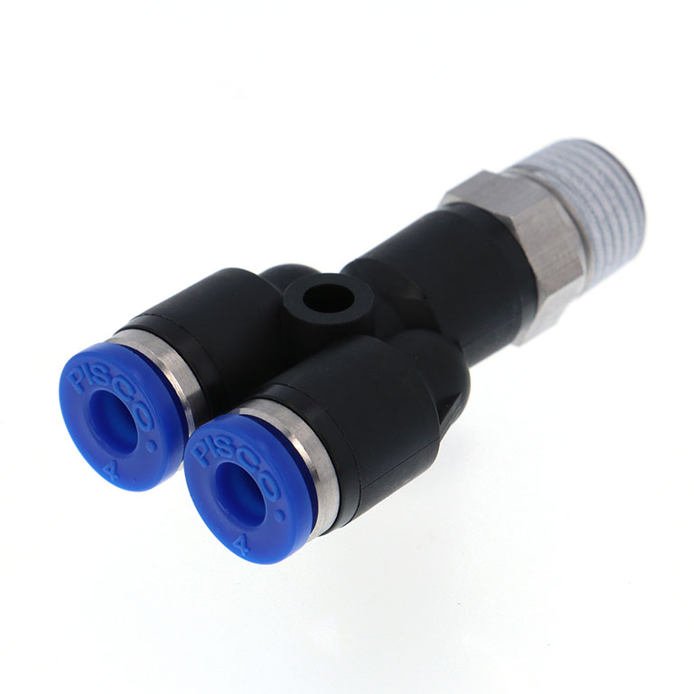 Alternative view of Đầu Nối Nhanh Khí Nén Dạng Chữ Y Ren Ngoài Pisco SPX4-01