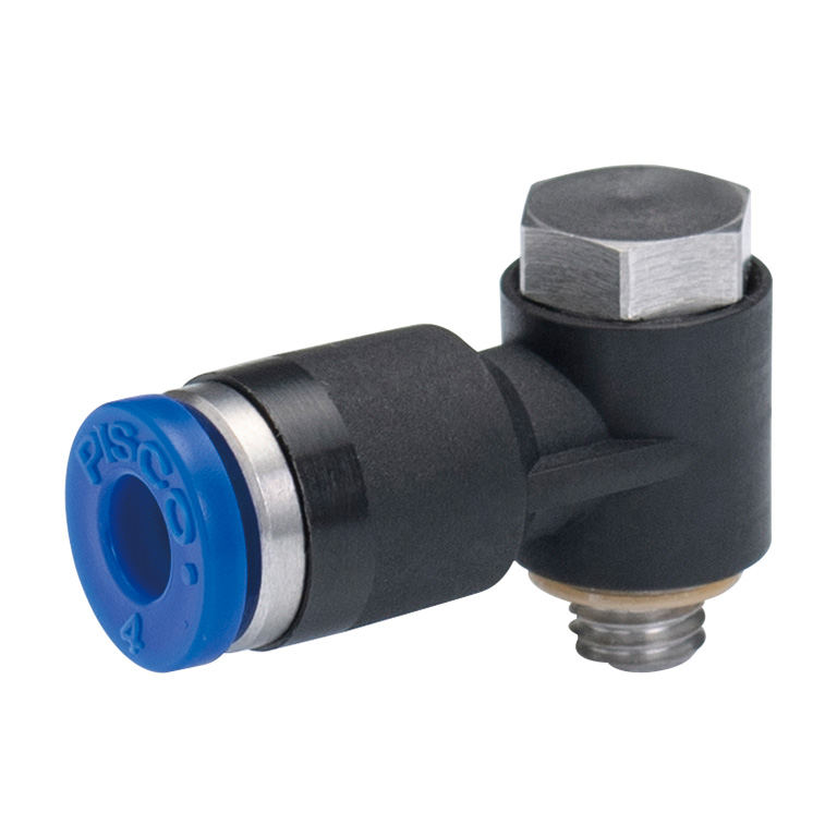 Alternative view of Đầu Nối Nhanh Khí Nén Cong 90° Đầu Lục Giác Trụ Ren Ngoài Pisco SPH4-M5