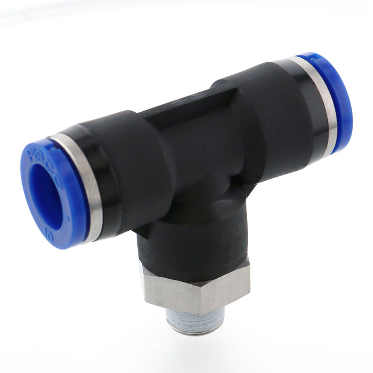 Alternative view of Đầu Nối Nhanh Khí Nén Dạng Chữ T Ren Ngoài Pisco SPB10-01