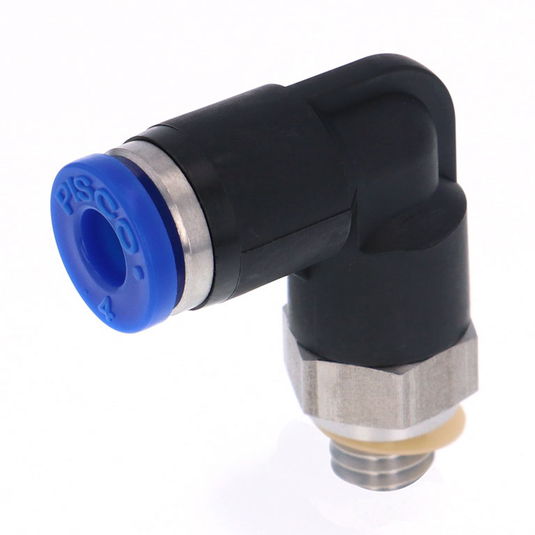 Alternative view of Đầu Nối Nhanh Khí Nén Dạng Cong 90° Ren Ngoài Pisco SPL4-M6