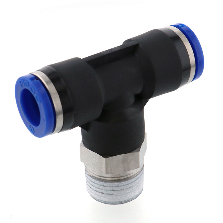 Alternative view of Đầu Nối Nhanh Khí Nén Dạng Chữ T Ren Ngoài Pisco SPB10-03