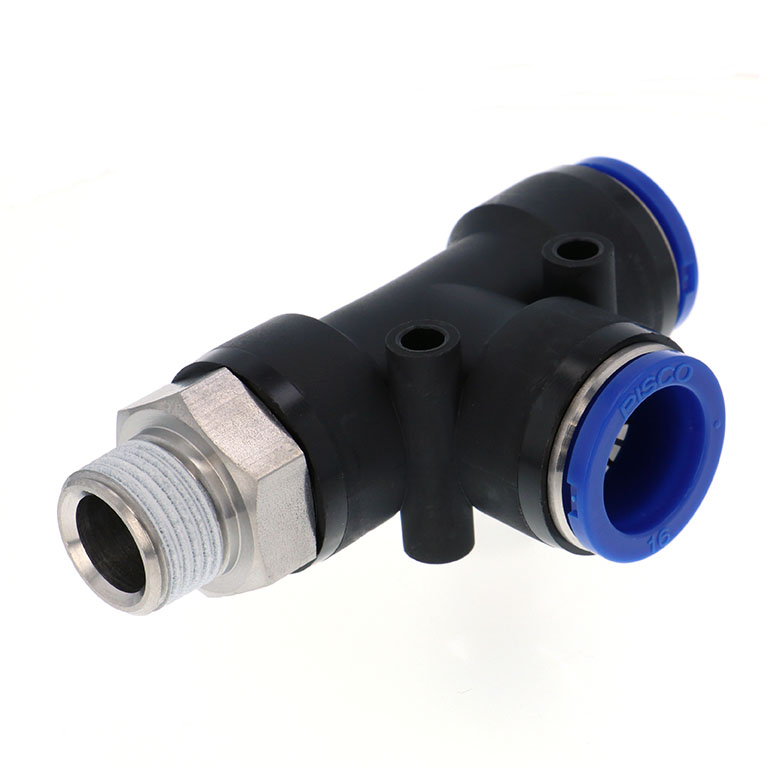 Alternative view of Đầu Nối Nhanh Khí Nén Dạng Chữ T Ren Ngoài Pisco SPD16-03